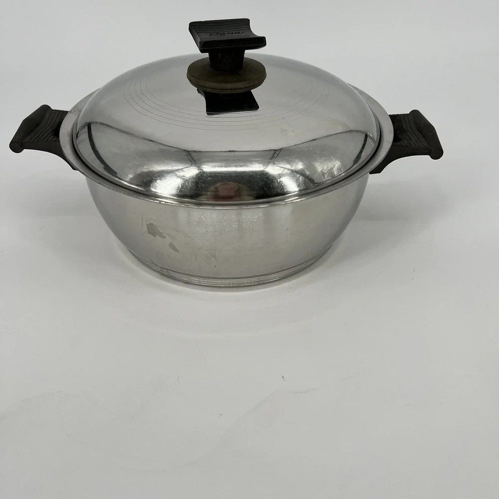 Rena Ware‎ 3 Qt Saucepan Regal Ware Multi-Ply Stainless Saute Pot Frying Pan Lid